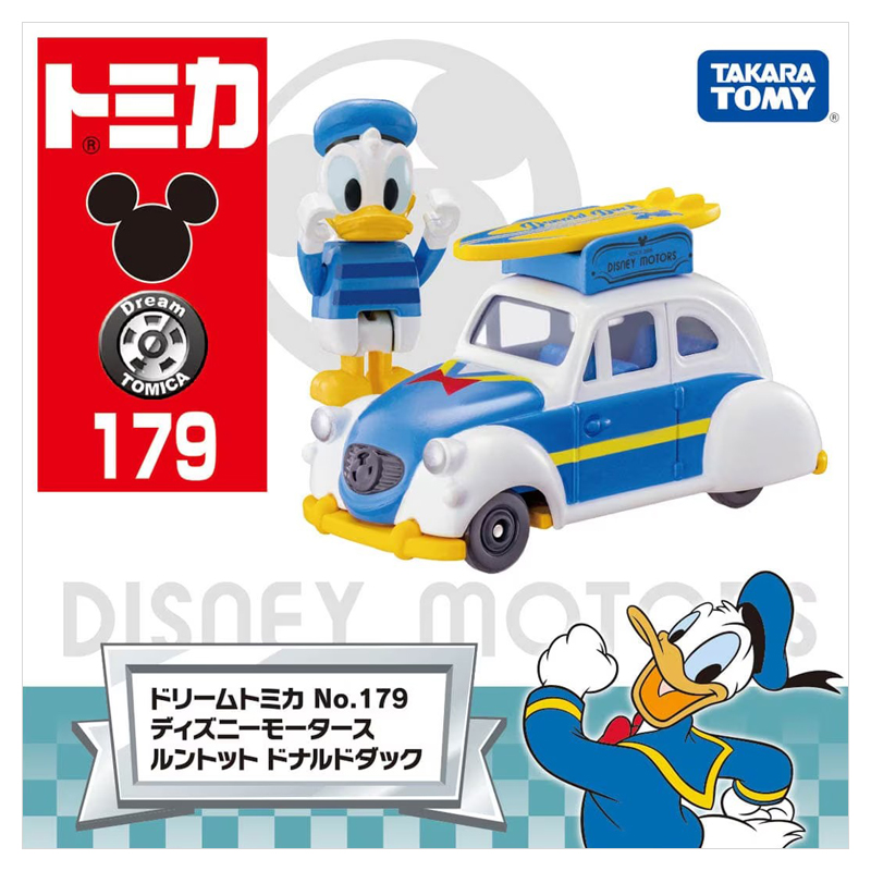 多美卡夢之仿真車#179沖浪旅行車迪士尼唐老鴨款